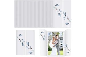 FADBUDS 50 PCS Pre-Folded Vellum Jackets for Invitations, 5 x 7 inch Vellum Paper Wrap Jackets for Wedding Baby Shower Birthday Housewarming Party DIY Photos Postcards Scrapbook Envelopes Gift (Blue)