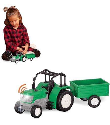 Tracteur Fendt Filoguidé Dickie 13cm - Jouet De Ferme Avec Godet Mobile Pour Enfants Dès 3 Ans