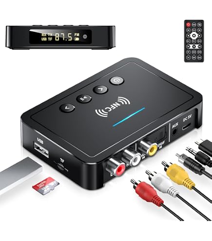 Adattatore Bluetooth 5.0 Con Jack 3.5 Mm &ndash; Trasferisci Musica Da Telefono A TV, Impianto Stereo, Nero