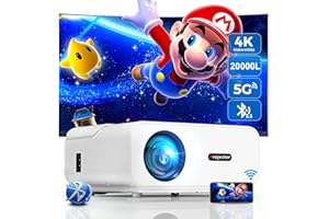 ZOOMCAT Beamer, 20000 Lumen Full HD 1080P Beamer 4K Unterstützt, 5G WiFi Bluetooth Beamer Mini LED Beamer Heimkino 300" Display, Video Portable Projektor Kompatibel mit Smartphone/TV Stick/Laptop/HDMI/PS5