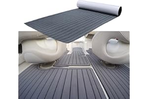 MIJOBS Grey EVA Foam Faux Boat Decking Sheet Self-adhesive Non-slip Teak Decorative Board Teak Floor Mat for Boats, Sailing, Yacht, RVs, Marine, Home