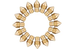 FRIENDA 16 Stück 3D Drucker Extruder Düse MK8 für Makerbot Krealität CR-10 7 Unterschiedliche Größe 0,2 mm, 0,3 mm, 0,4 mm, 0,5 mm, 0,6 mm, 0,8 mm, 1,0 mm