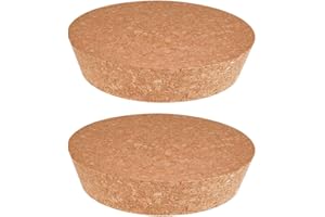 OLYCRAFT Lot de 2 grands bouchons en liège coniques en liège de 12 à 14 cm pour bocaux de cuisine, mariage, conserves, 3 cm d'épaisseur