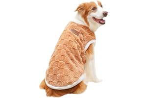 BRTNUP Suéter de invierno para perro, cálido, forro polar, abrigo, abrigo para cachorros, suéter esponjoso para perros pequeños, gatos, yorkie, chihuahua, gatito