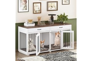 PREMTURE Hundebox, Hundekäfig für Zuhause, Große Hundekiste für den Innenbereich, 164 x 80 x 60 cm, PB-Brett + Bügeleisen,PB-Brett + Bügeleisen