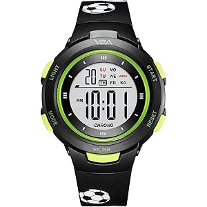 V2A Kids Watch - Waterproof Multi-Functional Digital Sports Watch for Ages 5-13, 30M Water Resistance, Gift for 5-10 Year Olds