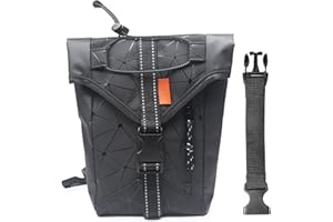 QIYUANT Bolsa de Pierna Moto, Bolsas Pernera Motoristas, Riñonera Muslo Mochila Pierna Multifuncion Viaje Ciclismo Camping Senderismo Deportes Tácticos (Cinturón Extensión Geometría)