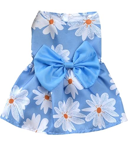 6-teiliges Hundekleid-Set – Prinzessinnenkleid Mit Schleife, Für Kleine Hunde & Katzen (Größe L)