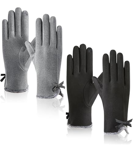 talifoca Half Finger Gloves-Guanti termici da donna e da uomo, guanti invernali touchscreen lavorati a maglia Fodera in pile calda per lo sci e il lavoro in bicicletta