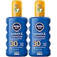 NIVEA SUN Spray, UVA & UVB Protection, Protect & Moisture, SPF 30, 2x200ml