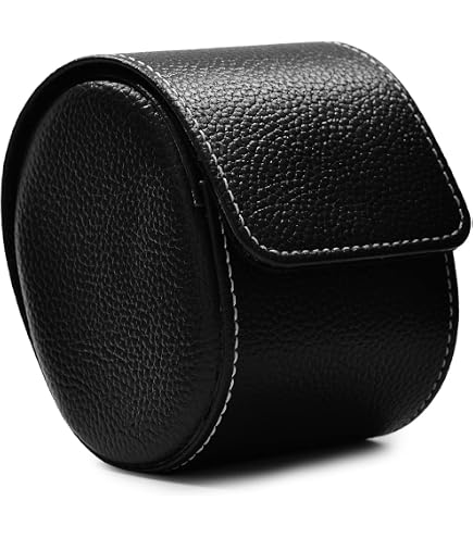 Étui Voyage Montre Simple Luxe – Boîte Organisateur Cuir PU Marron – Protection Élégante