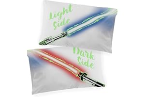Jay Franco Star Wars Light Side Dark Side Glow in The Dark 2 Pack Reversible Pillowcases - Double-Sided Kids Super Soft Bedding (Official Star Wars Product)