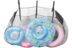 QZJIJOSEN Pool Storage Bag,Large Hanging Pool Mesh Bag for Pool Toys, Floats, Basketballs, Yoga Supplies, Great for Gates,Fences, Above-Ground Pool