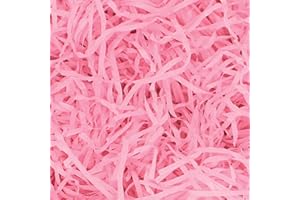 AGOBUHE Pink Shredded Tissue Paper for Gift Boxes Filler 100g/3.5oz, Shredded Paper for Hampers Filling and Packaging Filler, Basket Filler for Gift Wrapping Suitable Easter Christmas Father's Day