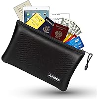 Jundun Feuerfeste Geldtasche, wasserdichte und feuerfeste Dokumententasche, feuersichere Aufbewahrungstasche mit…