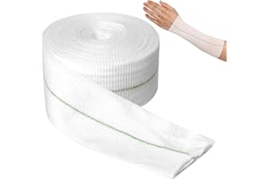 ALEEIK Bandage de compression élastique en forme de tube - 5 cm x 10 m - Bandage de maintien pour pansements bras, chevilles, genoux