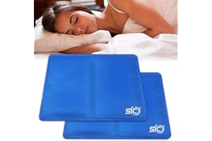 SIC 2-Pack Gel Cooling Mats for Sleeping – Comfortable Gel Pillow Pads for Night Sweats – Multi-Functional, Heat-Absorbing Cushions for Enhanced Sleep Quality and All-Night Comfort