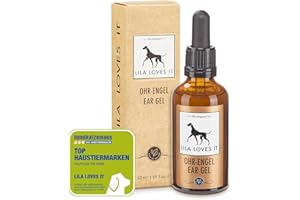 Soin des Oreilles pour Chiens - Anti-inflammatoire Naturel, apaise et rafraîchit, renforce la résistance des Oreilles sensibles des Chiens, végétalien, Gel pour Les Oreilles de Lila Loves IT, 50 ML