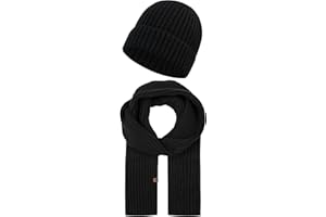 Indicode Unisex Geyser Winter-Set Mütze & Schal | Strick Wintermütze Winterschal