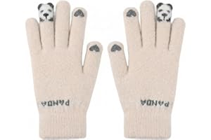 Doukesh Guanti Touch Screen Invernali per Donna Guanti Termici a Maglia Gloves Winter per Sci,Ciclismo,Escursionismo,Campeggio,Regalo di Natale