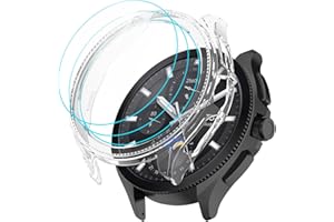 GIOPUEY [1 + 3 sztuki etui kompatybilne z Xiaomi Watch 2 Pro, z folią ochronną, twardym tworzywem sztucznym, antykolizyjnym, Xiaomi Watch 2 Pro Cover - przezroczyste