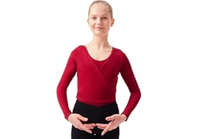 tanzmuster Ballett Wickeljacke Mädchen - Mandy - Gr. 92-170 - extra weicher Baumwollstoff - Ballettjacke zum Wickeln für Kinder