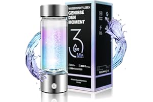 LOZLTX 4.0 Hydrogen Water Bottle Generator【Super Hydrogen Content 3000 PPB】Hydrogen Water Bottle【TOP 1 H2-O2 Separation】Hydroh Hydrogen Water Bottle 2 Brush & 420ML Hydrogen Bottle