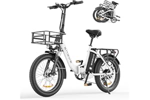 VAKOLE Engwe L20 SE składany rower elektryczny, 20" x 4,0 Fat Tire dla dorosłych, 250 W, 20", składany rower elektryczny, 36 V, 15,6 Ah, City E-Bike