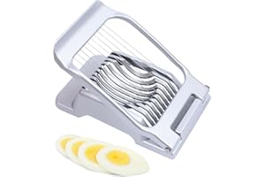 VMUTGA Tagliauova, Affettatrice Professionale, Filo da Taglio In Acciaio Inox 304, Strumento per Tagliare le Uova, per Fette Rotonde e Ovali, Affettatrice di Patate, Arpa d'uovo, Affettatrice di Fragole