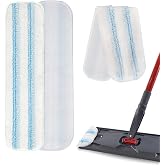 6 Pieces for Vileda H2Pro Replacement Mop Flat Mop Kit | Machine washable, reusable, easy to place on the frame, for all type