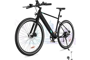 ELEKGO Electric bike, electric commuter bike, with 36V 12Ah removable battery, aluminum alloy frame, 7-speed electric mountain bike, adult mountain bike electric bike, a range of 40-80km