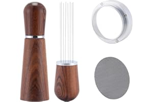 GDHAHSP Kit Accesorios Cafe 51mm,WDT Tool,Anillo Dosificador Café & Pantalla de Disco Espresso,Accesorios Cafetera Espresso para Portafiltro 51 mm Accesorios Barista