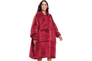 Voqeen Hoodie Decke Kapuzenpullover Übergroße Blanket Hoodie Warme Sweatshirt mit Taschen für Damen Herren