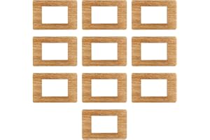 ELECTRON 10 Placche, 3 moduli/posti, Compatibile Con Vimar Plana, colore legno scuro, Placche In plastica di alta qualità, 100% compatibile con i supporti e i moduli originali