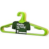 Happy To Hang Teeser 10 Piece Polypropylene Hanger, Yellow and Green
