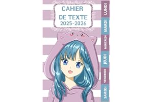 CAHIER DE TEXTE 2025-2026 FILLE: TOP MODEL - Girly- Pour fille en Primaire - Pour bien organiser et planifier votre année scolaire