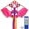 Huge Unicorn Kite for Children Kids Adults Easy to Fly Outdoor Beach Games, Gift Bag with Kites Handle & String - Easy to Assemble & Carry