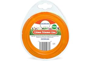VONRUSS-UK 15M Garden Strimmer Trimmer Line Cord 2.4mm Nylon Wire Garden Grass (2.4mm x 15m)