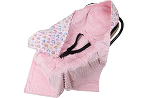 Hivia 90 * 90CM Copri Ovetto Neonato Universale-per Seggiolino Auto,Carrozzina e Lettino 100% Cotone Sacco Invernale Ovetto Regolare/Plush