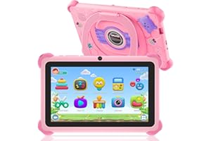 TOPELOTEK Kids Tablet for Toddlers, Children’s Tablet for Kids with WIFI Dual Camera Touch Screen Kid Edition APP Installed Tablets Shockproof Case Parental Controls 3-7 Year Toddler Boys Girls Gift (Pink)