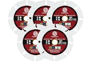 FOCSTOL Disque Carbure Bois - 5 pièces 75mm x 10mm Brasé Sous Vide Lame Scie pour Bois Caoutchouc Plastique