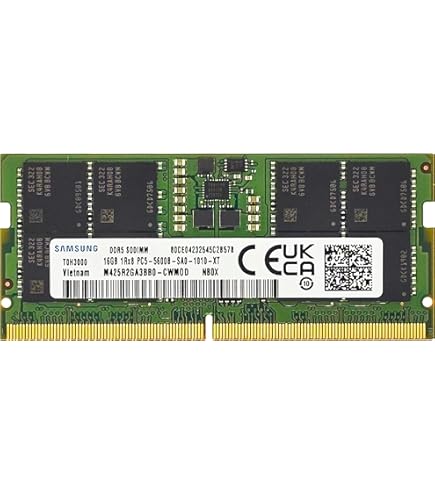 Samsung DDR5-5600 SODIMM 8GB ×2 Samsung 8GB DDR5 5600MHz PC5-44800 CL46 SODIMM 1Rx16 Single Rank