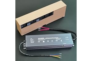 Alinana Transformateur 220v 24v 200W, Transformateur LED Étanche IP67, Alimentation 24V Convient aux Bande LED, Panneaux d'Affichage, 8,5A