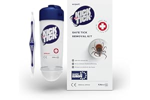 NOVOKILL KICK THE TICK Vereisungsspray mit Zeckenzange – Zeckenentferner Set für Mensch, Kind, Hund & Katze – schmerzfreie Zeckenentfernung – über 40 Anwendungen