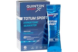 Quinton Sport - Totum Sport, Bebida Hipertónica Natural con Electrolitos, 100% Agua de Mar, Hidratación y Recuperación Muscular, 10 Sticks Bebibles