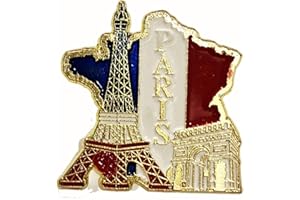 APECA Broche pins n°14 Paris France Souvenir Tour Eiffel Cadeaux métal Drapeaux 3 x3cm