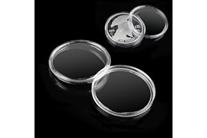 Prasacco 20 pz 40mm Capsule di Moneta di Plastica Trasparente Titolari di Monete Cassa Della Moneta per la Raccolta