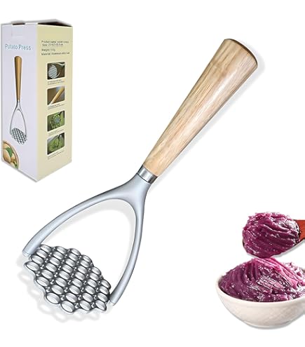 Schiacciapatate In Acciaio Inox NOBILE | 27cm Larghezza | Manico Ergonomico | Multifunzione - Foto 5