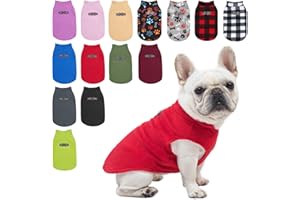 BEAUTYZOO Dog Fleece Vest, Fleece Jacket with Leash Attachment, Dog Clothes for Small Male and Female Dogs, Indoor/Outdoor
