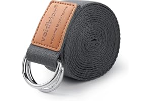 voidbiov Cintura per Yoga Assist 1.85-2.5M, Sensazione di Cotone Naturale, in Grado di Fissare la Postura, Migliorare la Flessibilità del Corpo e Aiutare Lo Stretching Muscolare